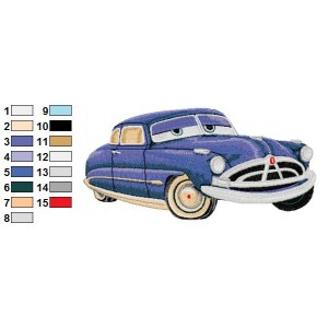 Doc Hudson Disney Cars Embroidery Design